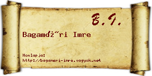 Bagaméri Imre névjegykártya