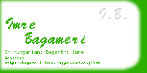 imre bagameri business card